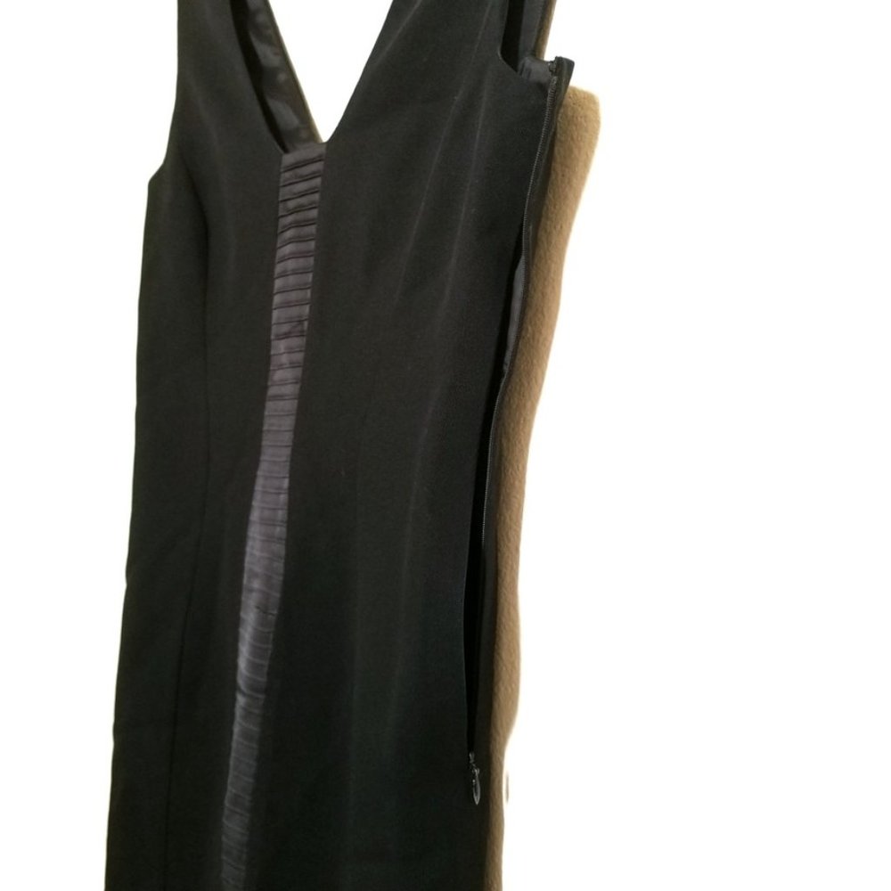 VERSACE | Wool Silk Sheath Midi Dress Black Small - Picture 5 of 12